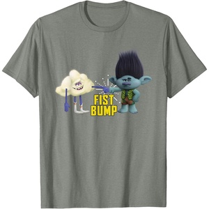 image:imageDreamWorks Trolls Fist Bump TShirt SmallOlive Heather