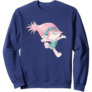 image:imageDreamWorks Trolls Flower Print SweatshirtNavy Blue