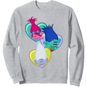 image:imageDreamWorks Trolls Glitter Squares SweatshirtHeather Grey