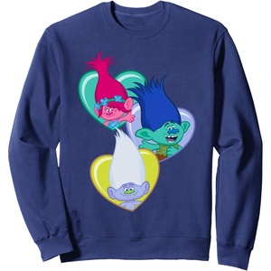 image:imageDreamWorks Trolls Glitter Squares SweatshirtNavy Blue