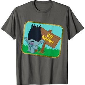 image:imageDreamWorks Trolls Go Away Grumpy Branch TShirtAsphalt Grey