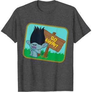 image:imageDreamWorks Trolls Go Away Grumpy Branch TShirtDark Heather Grey
