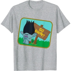image:imageDreamWorks Trolls Go Away Grumpy Branch TShirtHeather Grey