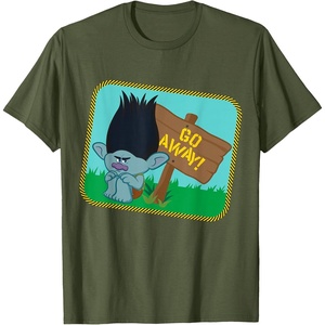 image:imageDreamWorks Trolls Go Away Grumpy Branch TShirtOlive Green