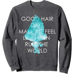 image:imageDreamWorks Trolls Good Hair Days SweatshirtDark Heather Grey