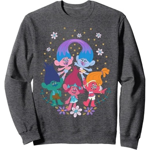 image:imageDreamWorks Trolls Group Shot SweatshirtDark Heather Grey