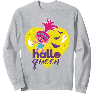 image:imageDreamWorks Trolls Hallo Queen Halloween SweatshirtHeather Grey