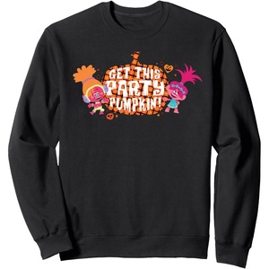 image:imageDreamWorks Trolls Halloween Get the Party Pumpkin SweatshirtBlack