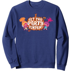 image:imageDreamWorks Trolls Halloween Get the Party Pumpkin SweatshirtNavy Blue