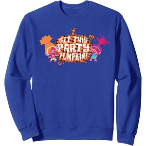image:imageDreamWorks Trolls Halloween Get the Party Pumpkin SweatshirtRoyal Blue