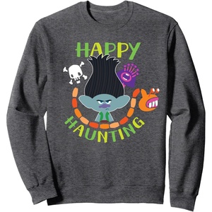 image:imageDreamWorks Trolls Halloween Happy Haunting SweatshirtDark Heather Grey