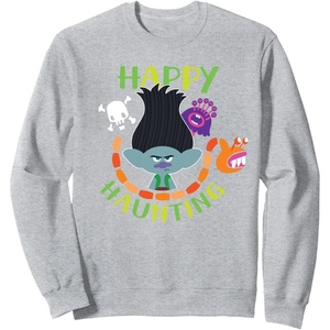 image:imageDreamWorks Trolls Halloween Happy Haunting SweatshirtHeather Grey