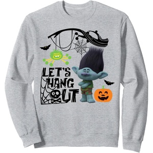 image:imageDreamWorks Trolls Halloween Lets hangout SweatshirtHeather Grey