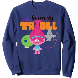 image:imageDreamWorks Trolls Halloween Scaredy Troll SweatshirtNavy Blue