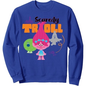 image:imageDreamWorks Trolls Halloween Scaredy Troll SweatshirtRoyal Blue