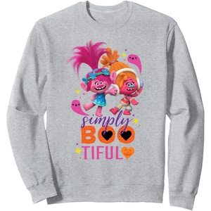 image:imageDreamWorks Trolls Halloween Simply Bootiful SweatshirtHeather Grey