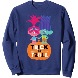 image:imageDreamWorks Trolls Halloween Trick or Troll SweatshirtNavy Blue