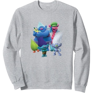 image:imageDreamWorks Trolls Happy Group SweatshirtHeather Grey