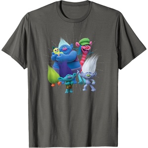 image:imageDreamWorks Trolls Happy Group TShirtAsphalt Grey