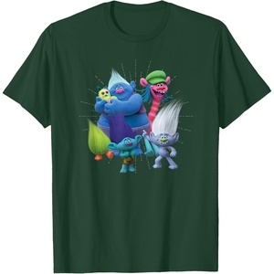 image:imageDreamWorks Trolls Happy Group TShirtDark Green