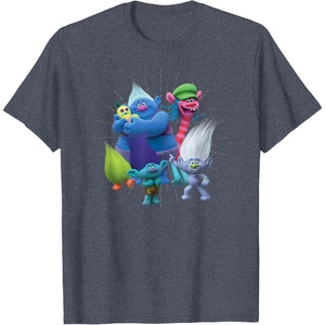 image:imageDreamWorks Trolls Happy Group TShirtHeather Blue