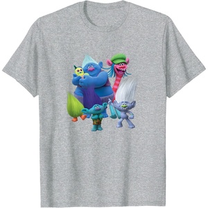 image:imageDreamWorks Trolls Happy Group TShirtHeather Grey