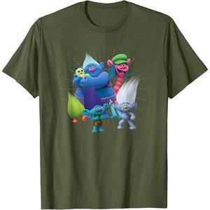 image:imageDreamWorks Trolls Happy Group TShirtOlive Green