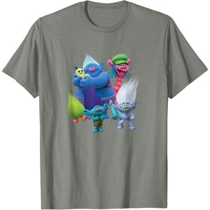 image:imageDreamWorks Trolls Happy Group TShirtOlive Heather