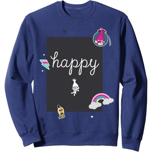 image:imageDreamWorks Trolls Happy Poppy Patches SweatshirtNavy Blue