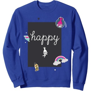 image:imageDreamWorks Trolls Happy Poppy Patches SweatshirtRoyal Blue