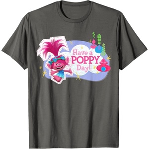 image:imageDreamWorks Trolls Have a Poppy Day TShirtAsphalt Grey