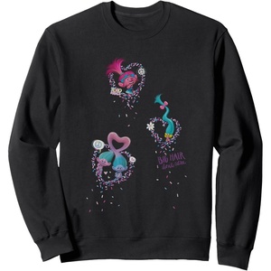 image:imageDreamWorks Trolls Heart Sprinkles SweatshirtBlack