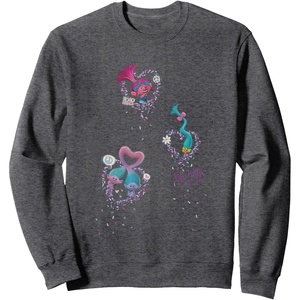 image:imageDreamWorks Trolls Heart Sprinkles SweatshirtDark Heather Grey