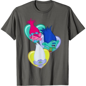 image:imageDreamWorks Trolls Hearts and Hearts TShirtAsphalt Grey