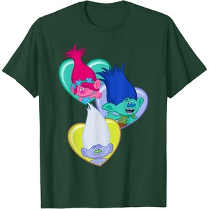 image:imageDreamWorks Trolls Hearts and Hearts TShirtDark Green