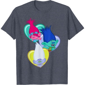 image:imageDreamWorks Trolls Hearts and Hearts TShirtHeather Blue