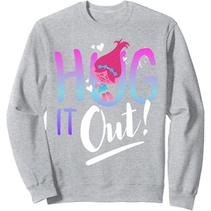image:imageDreamWorks Trolls Hug It Out SweatshirtHeather Grey