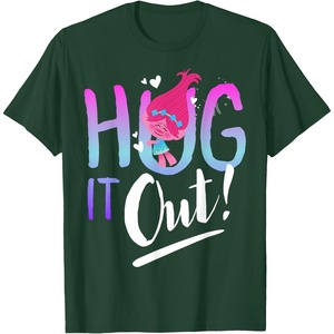 image:imageDreamWorks Trolls Hug It Out TShirtDark Green