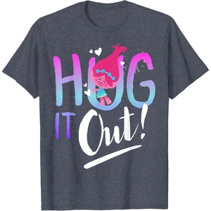 image:imageDreamWorks Trolls Hug It Out TShirtHeather Blue
