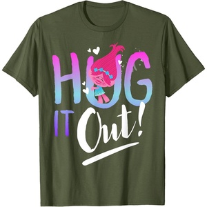 image:imageDreamWorks Trolls Hug It Out TShirtOlive Green