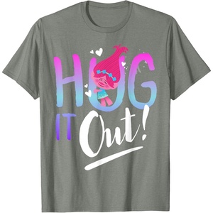 image:imageDreamWorks Trolls Hug It Out TShirtOlive Heather