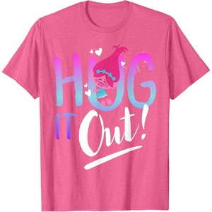 image:imageDreamWorks Trolls Hug It Out TShirtPink Heather