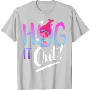 image:imageDreamWorks Trolls Hug It Out TShirtSilver Grey