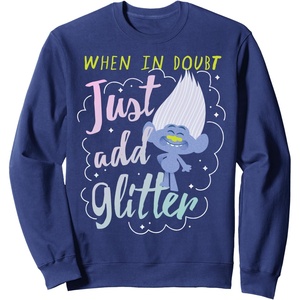 image:imageDreamWorks Trolls Just Add Glitter SweatshirtNavy Blue