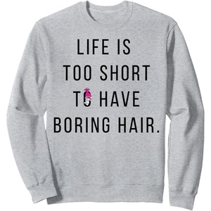 image:imageDreamWorks Trolls Life is Too Short SweatshirtHeather Grey
