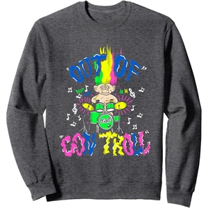 image:imageDreamWorks Trolls Out Of Con Troll SweatshirtDark Heather Grey