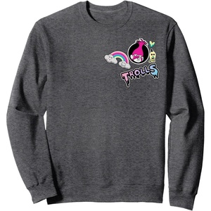 image:imageDreamWorks Trolls Patch Joggers SweatshirtDark Heather Grey