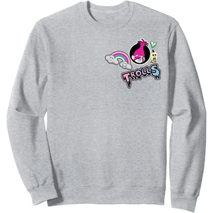 image:imageDreamWorks Trolls Patch Joggers SweatshirtHeather Grey
