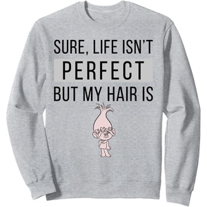 image:imageDreamWorks Trolls Perfect Hair SweatshirtHeather Grey