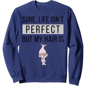 image:imageDreamWorks Trolls Perfect Hair SweatshirtNavy Blue